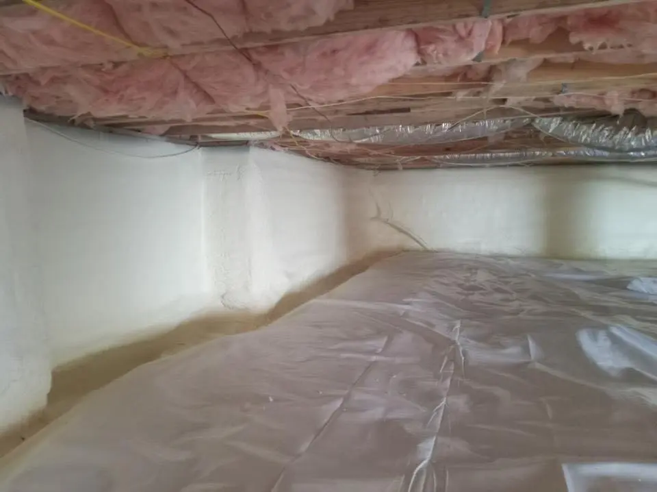 Crawl space encapsulation with closed-cell spray foam for Spray Foam Roofing in Menomonee Falls